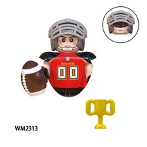 축구 완구 럭비 농구 스포츠 선수 번들 NFL 빌딩 블록 미니 액션 피규어 장난감 24 개세트, 17.WM2313 - With Body