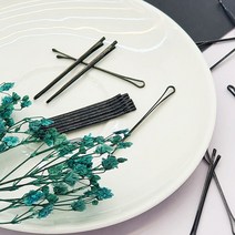 골든트리 검정 머리 헤어 실핀 1세트 4.8cm 헤어핀 고정핀 머리핀