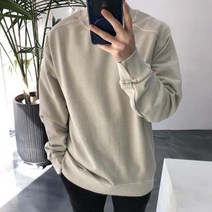 라일라이 SS 봄 무지 오버핏 남자 맨투맨 티셔츠