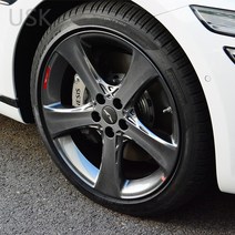 JSTAR 쏘나타 캐스퍼 아이오닉5 휠포인트 레터링 엠블럼 타이어 악세사리 튜닝 몰딩 자동차 용품, 블랙(4P), N 퍼포먼스