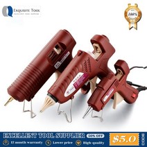 충전 글루건 무선 자동 실리콘 건 전문 핫멜트 조절 온도 미니 배터리 구리 노즐 접착제, 10x 11mmsticks 추가, 150w