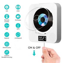벽걸이 cd 플레이어 시디 휴대용 DVD CD BT 형 CD 음악 원격 제어 포함 호환, 협력사, 네이비 블루