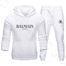 캐주얼 조깅 트레이닝복 후드 스웨트셔츠 운동복 2 피스 세트 남성용 밤 프린트 스포츠웨어