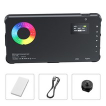 촬영 방송 조명RGB LED 비디오 조명 셀카 라이트 핸드폰 사진 스튜디오 키트 스트리밍 필 촬영, 01 BLACK