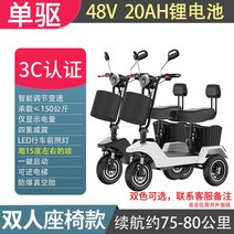삼륜전기스쿠터 외출용 전동차 배달 삼륜 전기 노인, 싱글 드라이브[48V]20A 리튬 전기/2인/, 48V