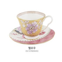 웨지우드 버터플라이블룸 티컵＆소서(옐로우)