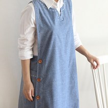 콩지 빅사이즈 자수앞치마, 1개, 색상