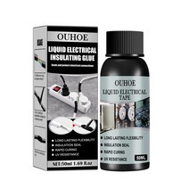 방수재 외벽 침투성 뿌리는 바르는 셀프 실란트 액체 절연 전선 수리 전트 홈 부식 없음 빠른 건조 실란트 안전한 방수 열안정성, 검은색, 10 50ml A2