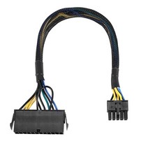 24 핀-10 핀 ATX PSU 메인 전원 어댑터 레노버 PC 및 서버용 IBM 용 편조 슬리브 케이블 12 인치 (30Cm), [01] green