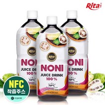 리타 노니주스 NFC 착즙 원액 (1000mlx3병), 단품, 단품