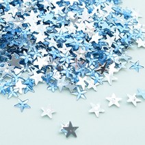 꾸미기 공예 부자재 반짝이 스팽글 큐빅 별 하늘색 200p 취미키트 키덜트 DIY