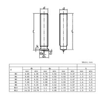 스터드용접기 Welding Screws Spot Head M3 M4 M5 M6 M8 Size Solid Studs Full Standard Pitch Male Bolts, 04 M6 (30pcs)_05 16mm