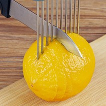 푸드 슬라이스 어시스턴트 야채 홀더 스틸 양파 절단기 과일 절단기 슬라이서 토마토 레몬 칼