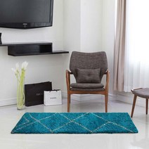 노르딕 50x130cm 블루 포인트러그 주방매트