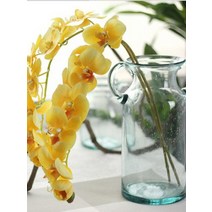 호접란 시뮬레이션 꽃 홈 인테리어 공장 웨딩 장식 11 개, 01 Yellow