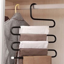 라라미즈 S자 바지걸이 B04, 브라운, 5개입