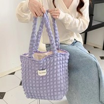 감성퀼팅구름숄더백 데일리 가벼운 퀄팅 구름 보부상 숄더 토트 에코백