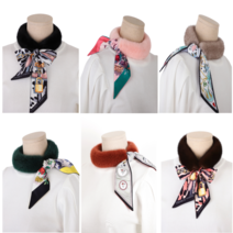 천연모피 밍크 트윌리 머플러 넥워머 스카프 6컬러