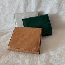 핸드메이드 장어가죽 슬림 반지갑 지퍼