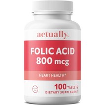 엑츄얼리 엽산 800mcg 100정 여성 임산부