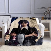 미국 드라마 수요일 아담스 인쇄 담요 침대용 얇은 담요 홈 여행 생일 선물