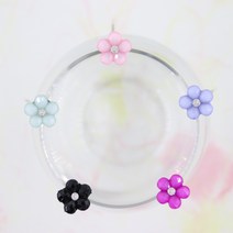 꽃 비즈 U핀 헤어핀 머리핀 뒤꽂이 비녀