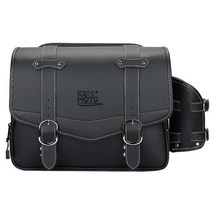 바이크 오토바이 사이드백 거치대 슈퍼커브 가방 보조가방 Honda-Rebel 500 1100 용 안장 사이드 백 15L PU 방수 여행 가와사키 W400 W650 XL883L XL, [01] Side bag, 01 Side bag