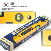 SB V홈 디지털수평기 VLD-450M 자석 디지탈수평대 파이프측정, 1개