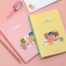 카카오프렌즈 커버 먼슬리 플래너, 핑크