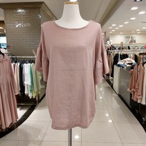 로엠 날개 소매 린넨 혼방 블라우스 bl938c11