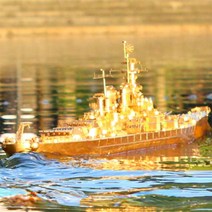 원격 조종 완구 1/350 Yehuo RC Ship Montana-클래스 전함 원격 제어 완성 선박 골든 레전드 에디션, 01 Finished product