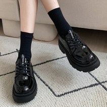 파라노말샵 버니 에나멜 통굽 로퍼(굽6cm)(파라노말샵)