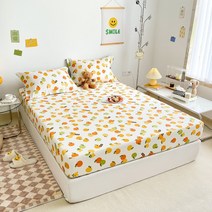 벙커침대 시트 인쇄 퀸 사이즈 매트리스 커버 코튼 탄력 밴드 Bedsheet 140x200, 03 guo li cheng