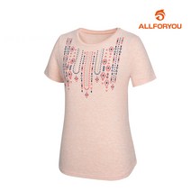 [올포유] [올포유] 여성 프린팅 라운드 반팔 티셔츠 AWQTI6191-307_G