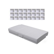 빈 수채화 아트 팔레트 컵 브러시 오일 페인트 믹싱 트레이 접이식 페인트 박스, 24 세포, 1개