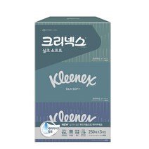 크리넥스 실크소프트 미용티슈 천연펄프 2겹 250매, 1개입, 3개