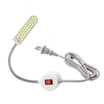 Haomenyi AC110-245V 2W 30LED 램프 재봉틀 고정베이스 자석 EU 작은 흰색, 화이트