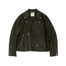 GRAYBLVD 보이드 비건레더 라이더 자켓 GGCJK53(KHAKI), L