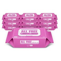 올프리 물티슈55 대용량 캡형, 80매, 10개