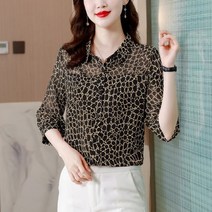 시크한 나그네 상의 중년 엄마 봄여름 여성복 루즈핏 슬림핏 반팔 블라우스