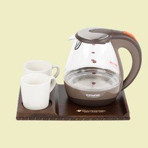 ur-780 원목 쟁반 우드 스타일 무선주전자 + 트레이 세트 커피 전기 포트 객실 소품 정리 호텔 모텔 비품 천국 세실 이 넷