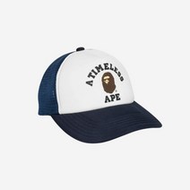 [정품] 베이프 x JJJ자운드 컬리지 메쉬 캡 화이트 네이비 BAPE JJJJound College Mesh Cap Navy 1092795