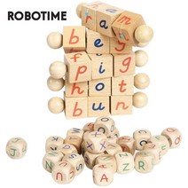 3D 입체퍼즐 puzzle 나무 조립 만들기 영어 편지 몬테소리 교육 나무 장난감 학습