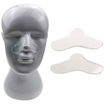 코골이 CPAP 마스크 코 패드 용 투명 비강 2 개 무호흡 컴포트 패드 마스크에 사용 쿠션 사이즈로 손질 가능