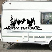 캠핑 냉장고 휴대용 차량용 차박 낚시 camper rv adventure mountain wall decal for jeep 자동차 여행 카 트럭 자연 나무 스티커 비닐 자동, 80cm너비x33cm높이, 처럼
