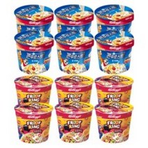 켈로그 컵시리얼30g 12개(콘푸로스트*6+후르트링*6), 1세트