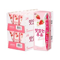 남양유업 남양 맛있는우유GT 딸기 멸균우유 180mlx48팩, 180ml, 48개