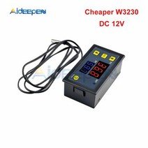 디지털온습도계 온습도센서 어항필터 수족관여과기 어항여과기 W3230 DC 12V 24V 110V 220V AC 디지털 온도 컨트롤러 LED 디스플레이 조절기 가열 냉각 스위치 포함, Cheaper DC 12V