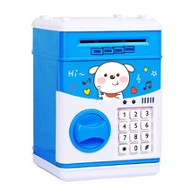현금통 휴대용 차량용 금고 돼지 저금통 암호 돈 상자 현금 동전 절약 은행 금고 자동 예금 은행권 크리스마스 선물 WJ72, 02 C, 한개옵션1