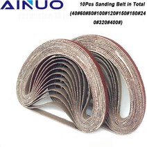 목공용 샌더기 공기 벨트 샌더 샌딩 기계 공압 연마 도구 각도 연 삭 12Pcs 10*3, 01 10Pcs Sanding Belt